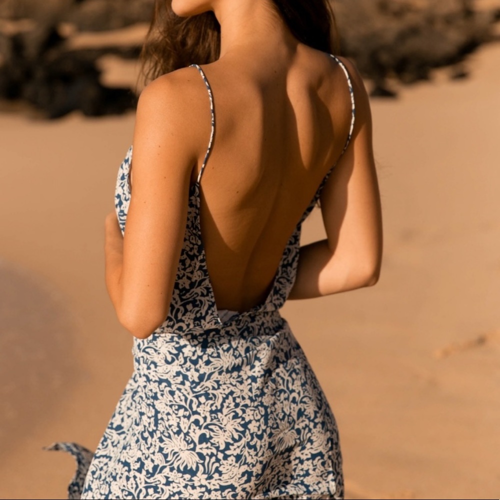 Acacia Swimwear Hana Dress in Blue Batik